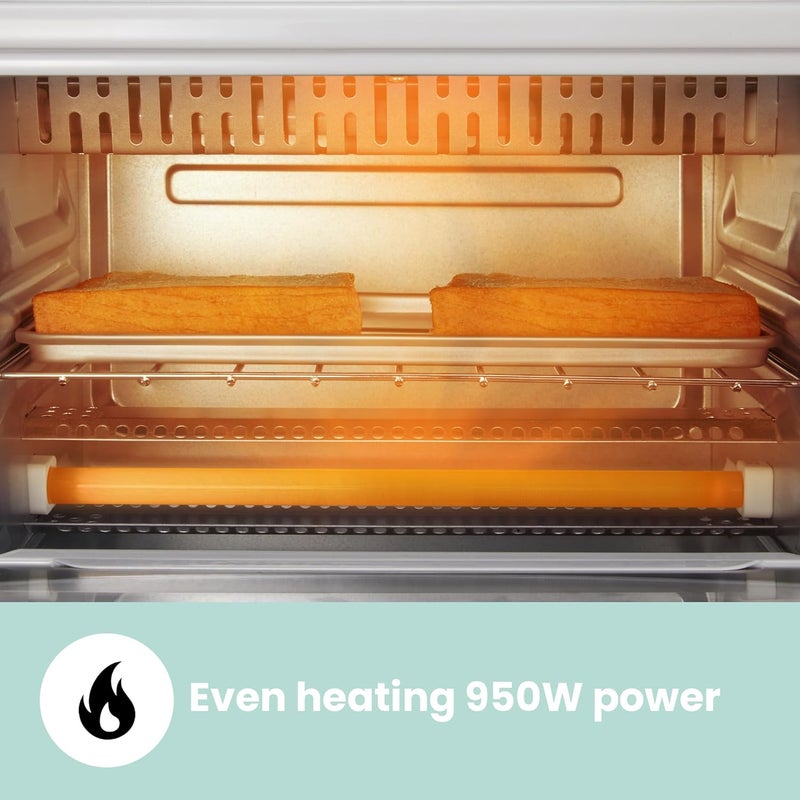 Comfee' ' Toaster Oven Countertop, Small Toaster Ovens Combo 4 slice, Mini Oven for 9" Pizza, Compact Oven 2 Racks for Toast, Bake, Broil, 950W, Black, CTO-E101A(BK) - Image 4